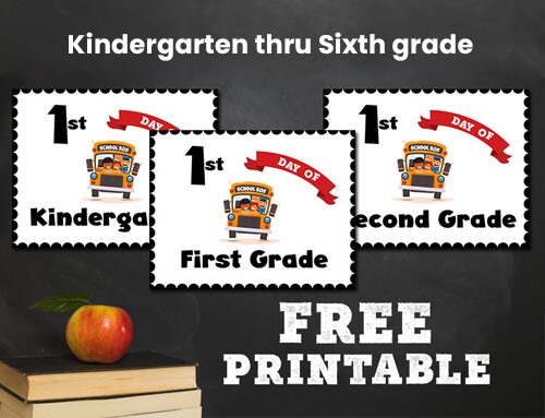 first day of school free printable feaure