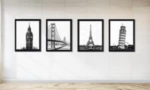 vintage city prints paris italy london