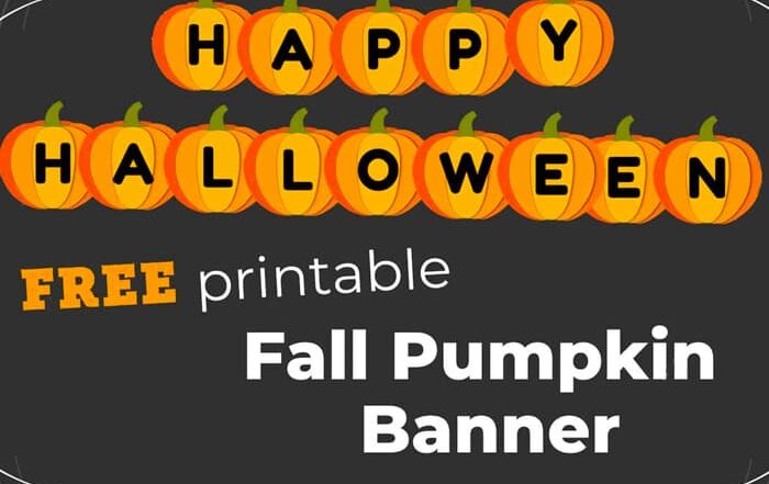 fall pumpkin banner printable