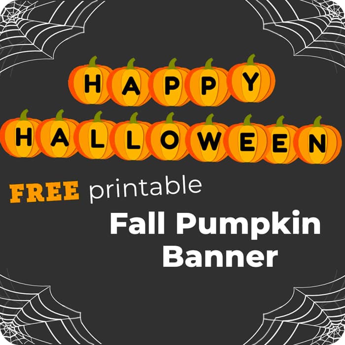 fall pumpkin banner printable