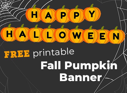 free printable pumpkin banner feature