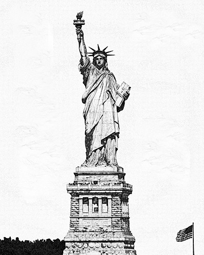 free new york statue of liberty vintage print