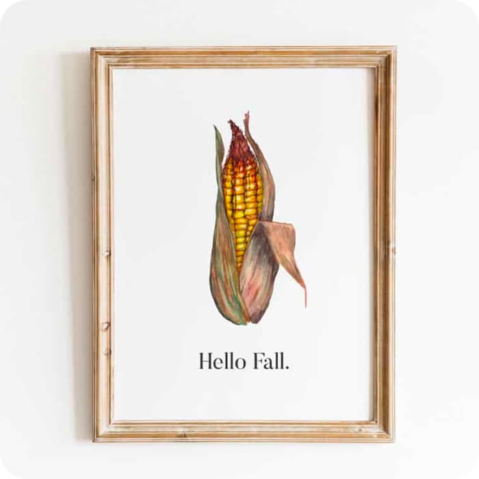corn wall art printable