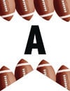 free party decor football banner printable letter a