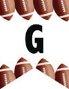 free party decor football banner printable letter g