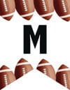 free party decor football banner printable letter m