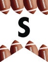 free party decor football banner printable letter s