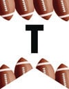 free party decor football banner printable letter t