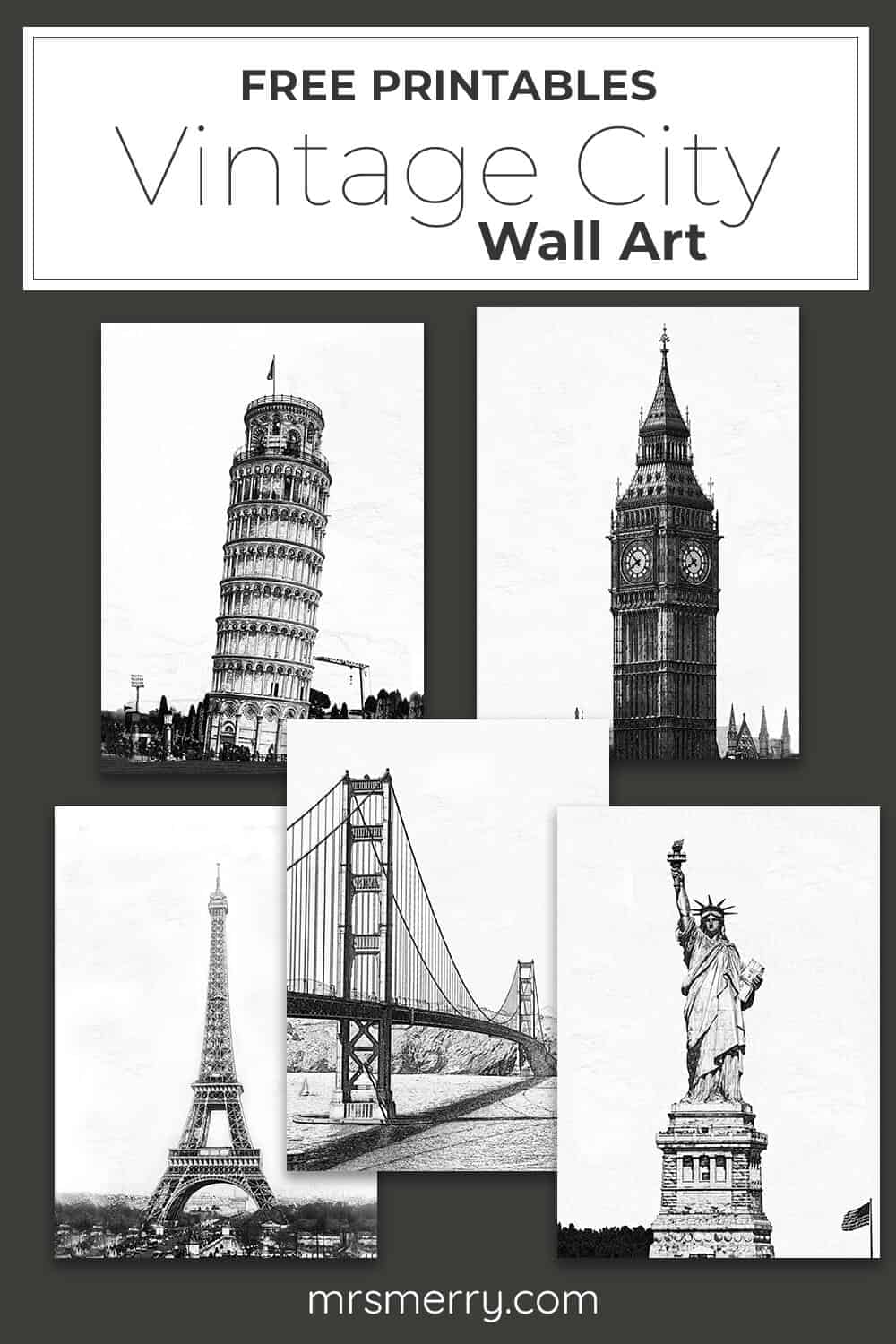 free wall art vintage cities free home decor