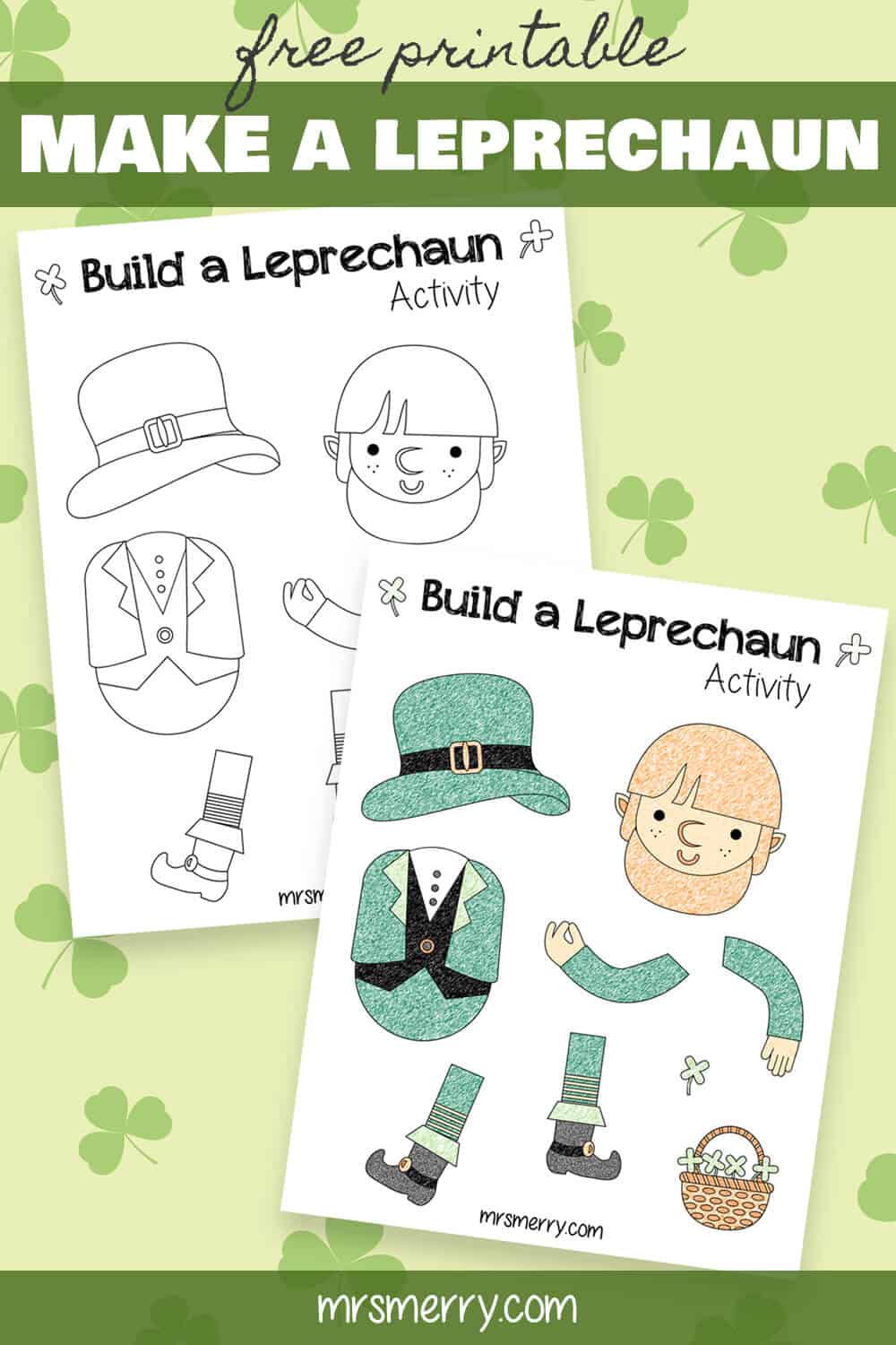 free printable leprechaun craft - st. patricks day kids activity