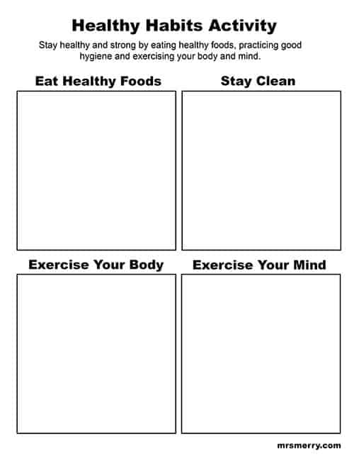eat healthy, stay clean - healthy habits activity for kids