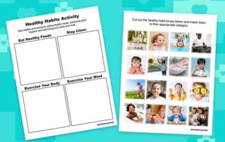 healthy habits free printable for kids