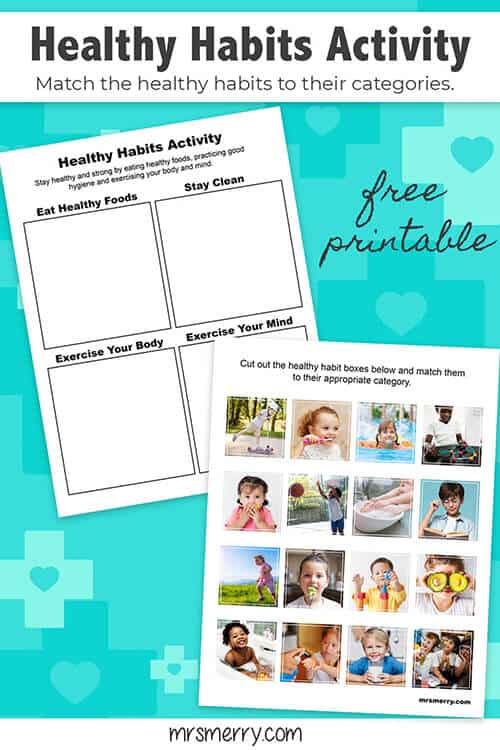 free kids craft - healthy choices activity