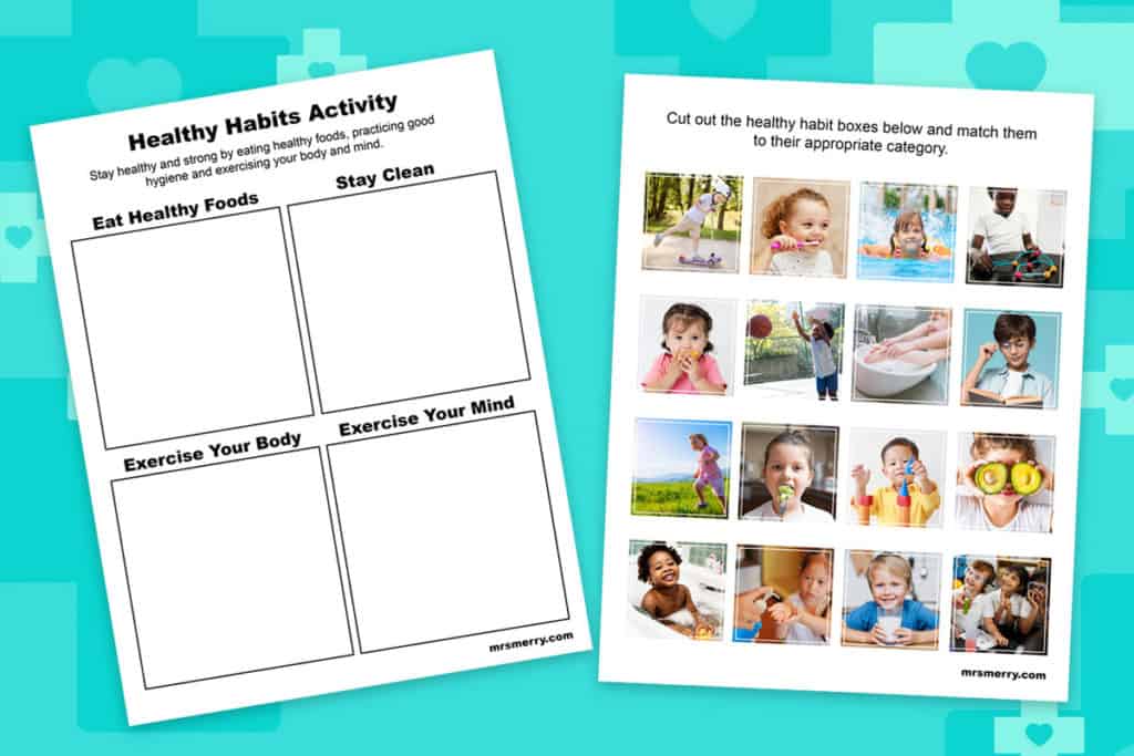 free kids printable healthy habits activity