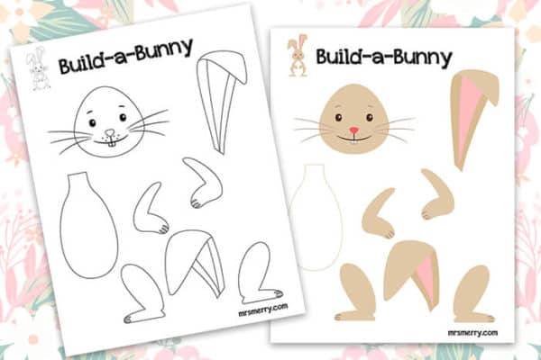 free kids printable build a bunny activity