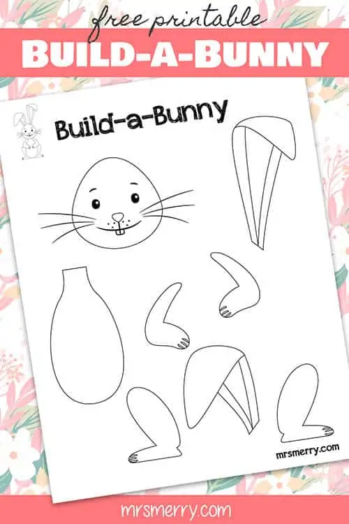 Free Printable Build a Bunny Craft for Kids | Mrs. Merry