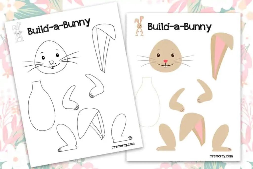 free-printable-build-a-bunny-craft-for-kids-mrs-merry for Free Bunny Template Free Printable Pdf Free Printable Build a Bunny Craft for Kids | Mrs. Merry for Free Bunny Template Free Printable Pdf