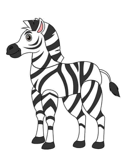 free paper toy printables - build a zebra