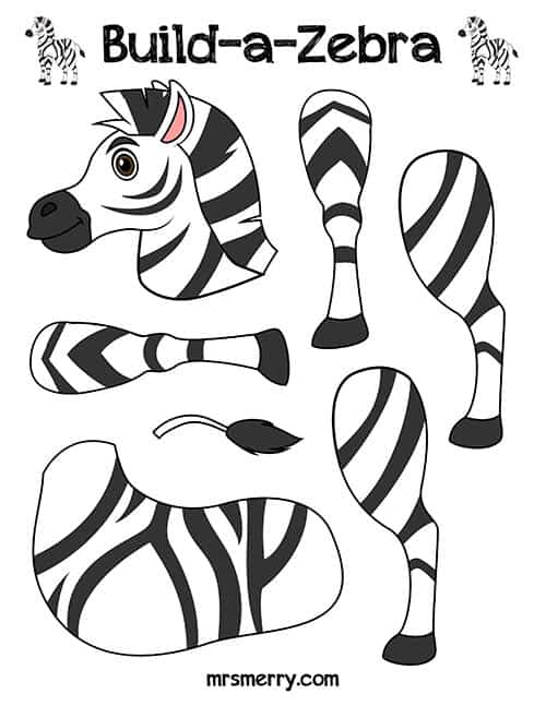 free craft for preschoolers - make a zebra craft