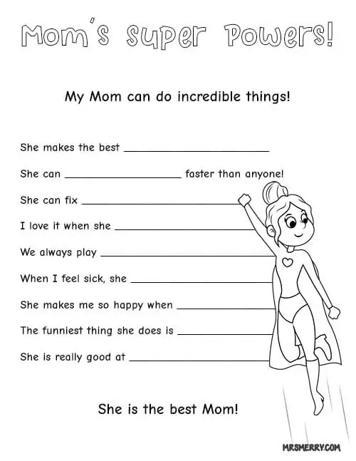 Mother's day craft for kids - 7 page packet | mrs. merry