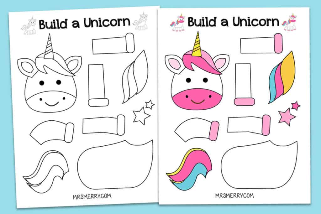 build a unicorn game printable