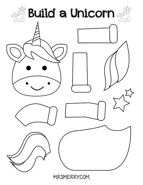 unicorn printable free - easy kids craft