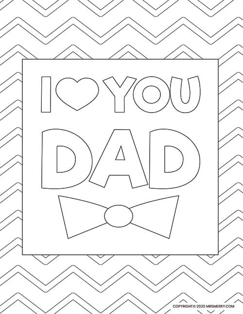 coloring pages for dad