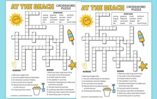 crossword puzzle printable easy for kids