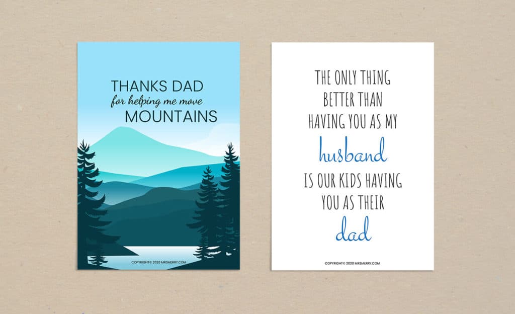 fathers day card for husband diy