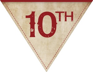 cowboy free 10th birthday banner