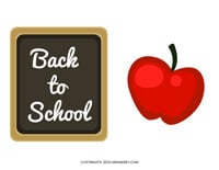 back to school banner apple icon