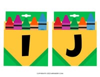 free printable back to school banner letters i and j