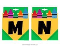 free printables back to school banner letters m and n