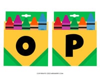 free printables back to school banner letters o and p