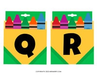 free printable back to school banner letters q and r