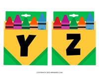 free printables back to school banner letters y and z