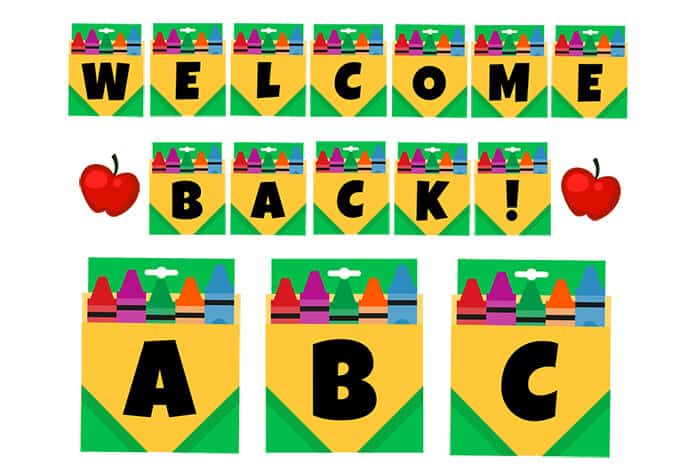 free welcome back school banner for teachers