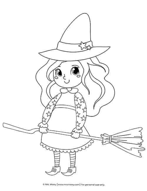 Halloween Witch Printable Build a Witch Mrs Merry