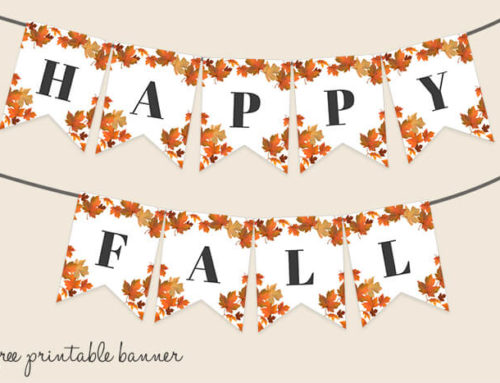 Printable Fall Leaves Banner