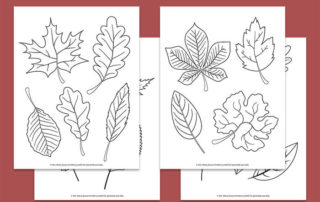 fall leaves coloring sheets
