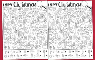 i spy christmas sheet free kids printables