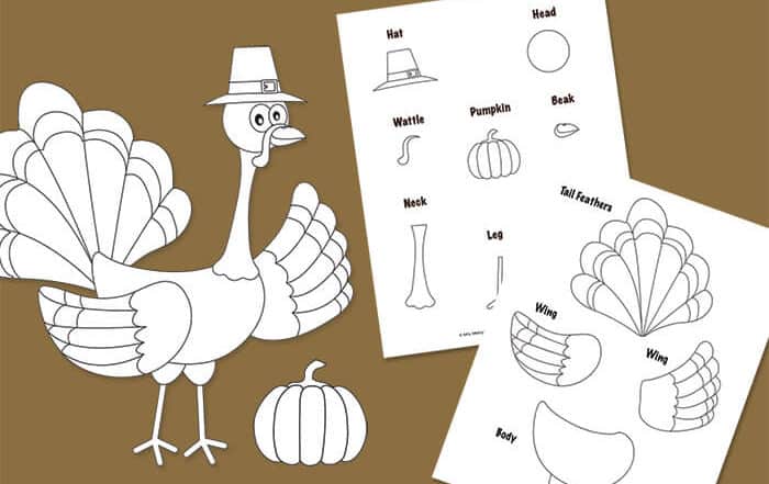 free kids printable thanksgiving turkey