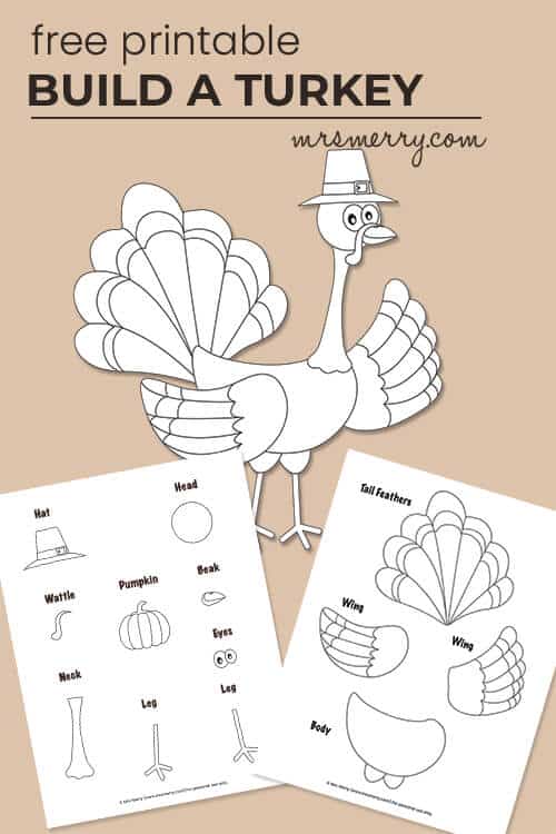 free printable build a turkey craft