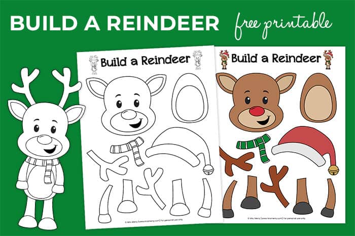 make a reindeer christmas craft free printable