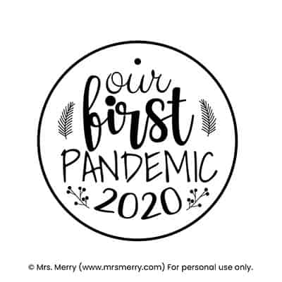 our first pandemic covid 2020 ornament
