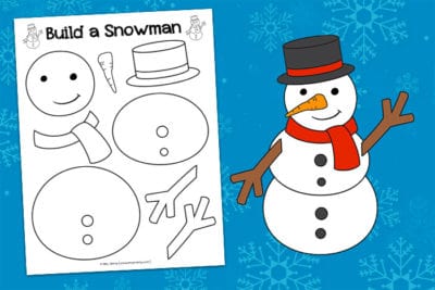 snowman drawing activity for kids free printable