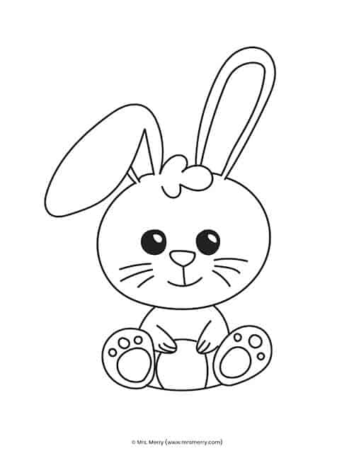 free easter bunny coloring page