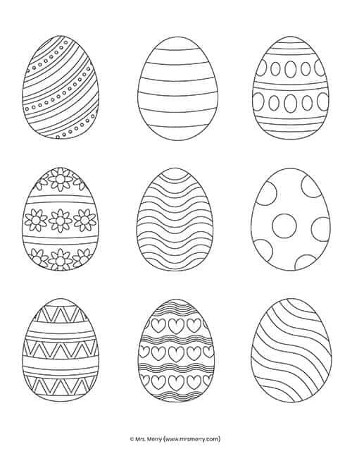 decorate easter eggs free printable