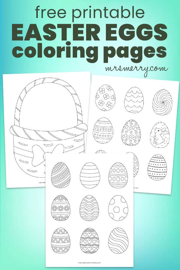 easter eggs coloring pages printable