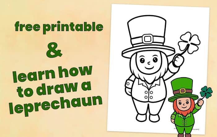 leprechaun printable coloring page free